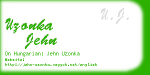 uzonka jehn business card